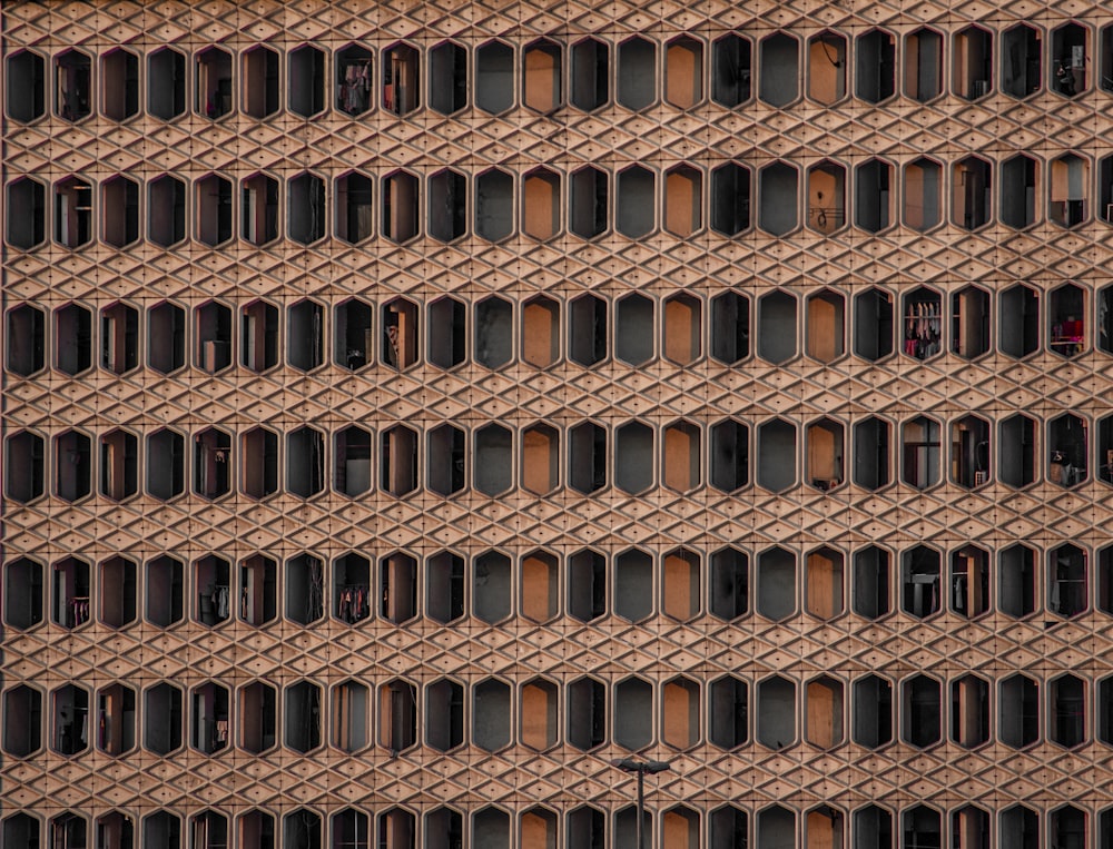 a very tall building with lots of windows