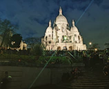 A group of parishioners gathered during a community event at the Basilica
