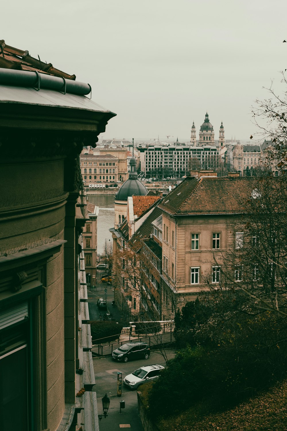 a view of a city from the top of a building