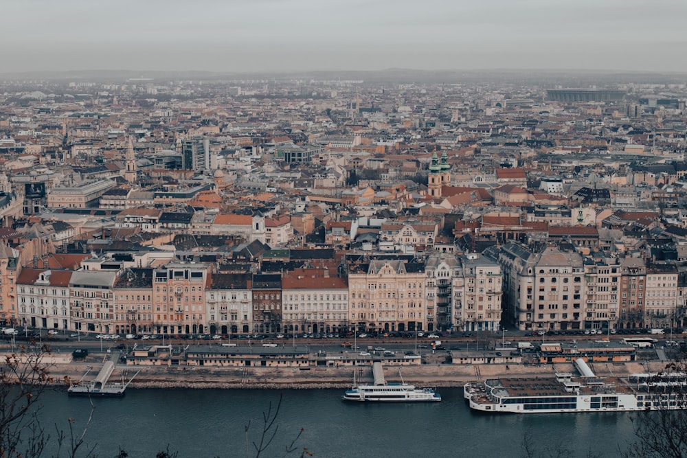 a view of a city from a high point of view