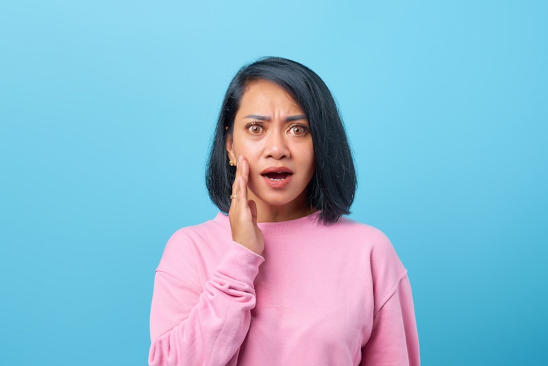 woman with excited expression