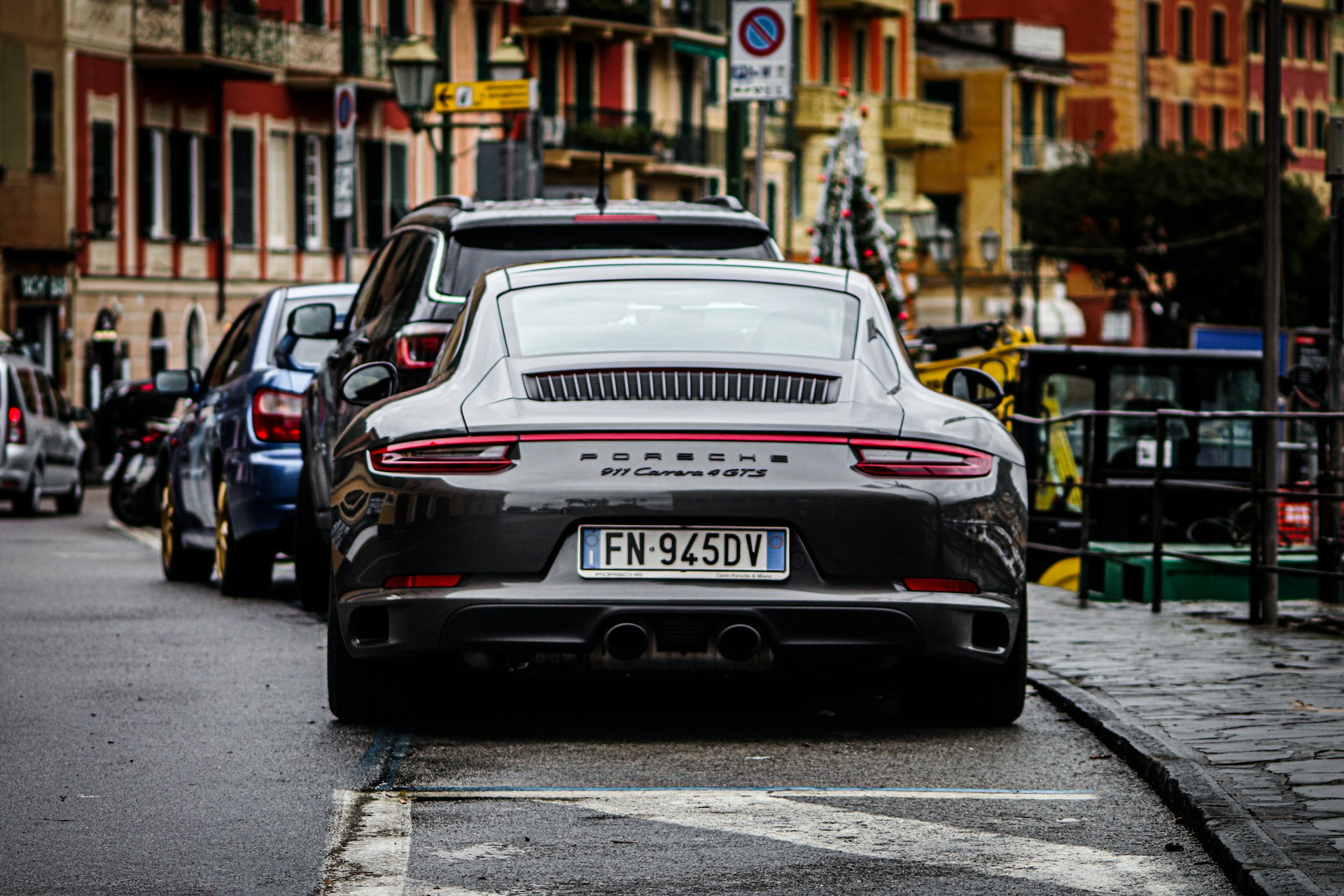 a car parked on the side of the road