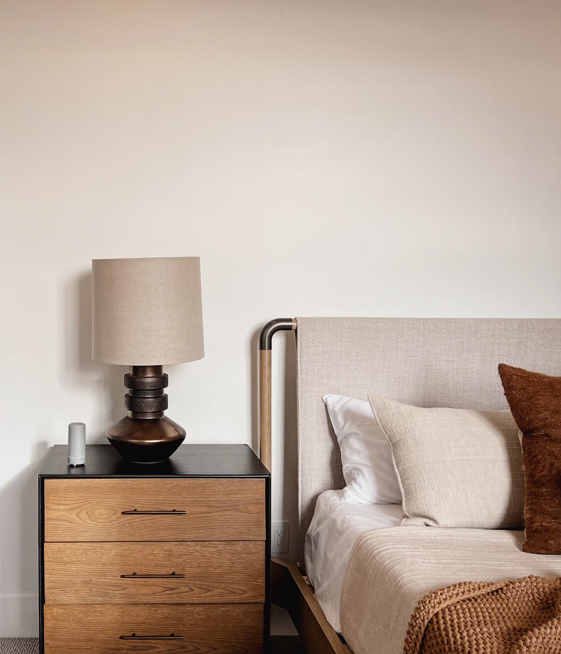 Walnut Nightstand with Drawer — Bedroom Decor Ideas 2026