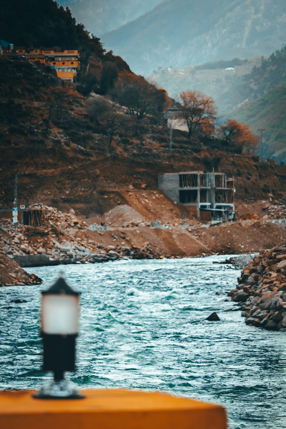 a view of a body of water from a boat