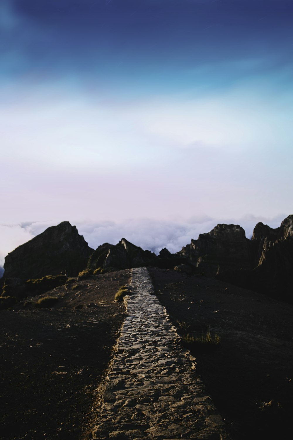 a path leading to the top of a mountain