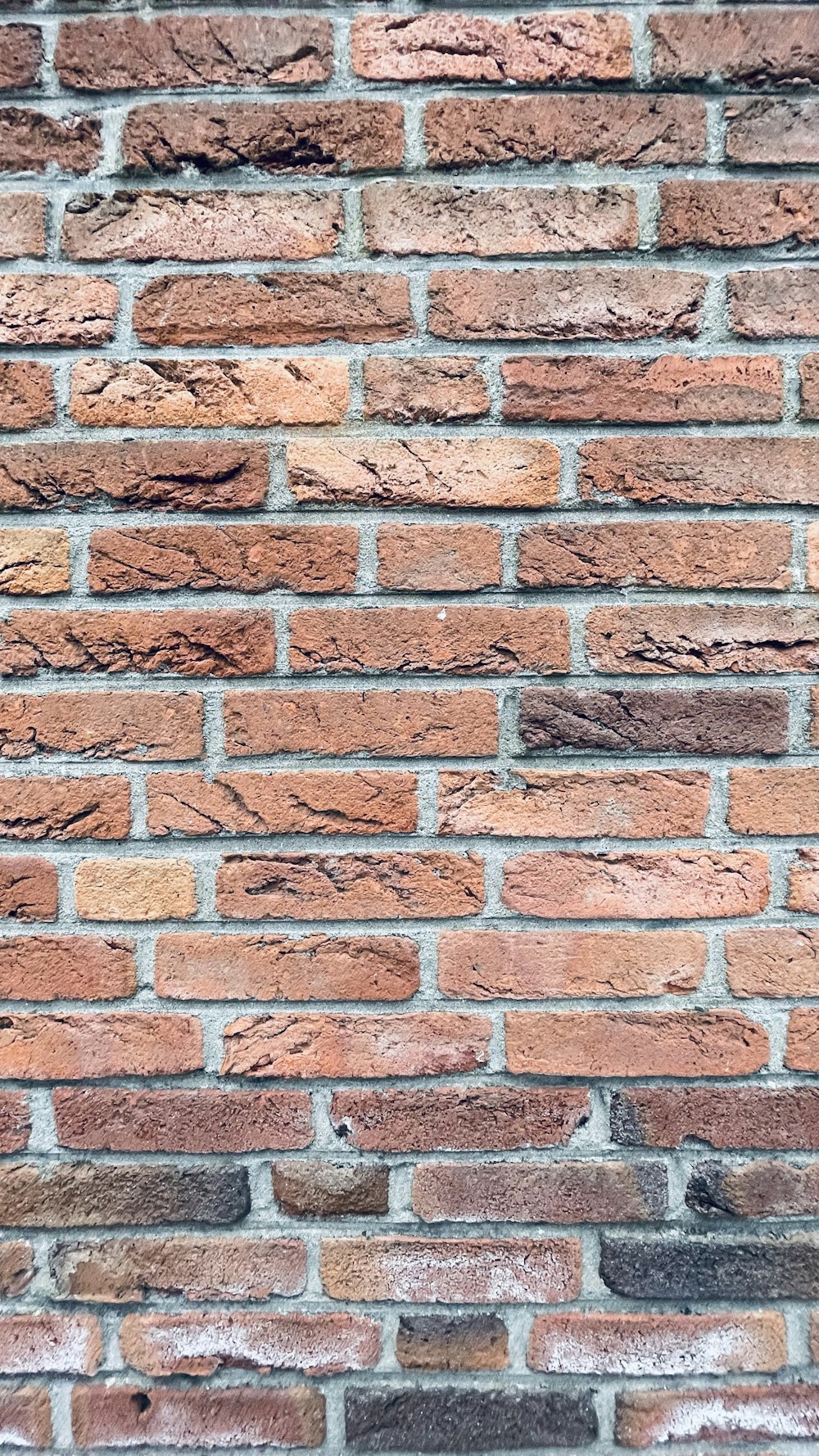 a close up of a red brick wall