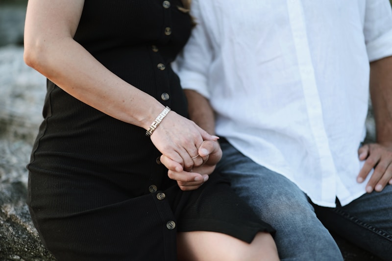 Couple in love holding hands