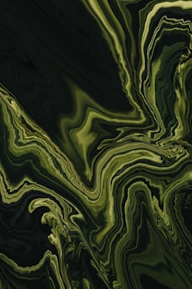 A modern artistic interpretation of Milanese fashion and design, blending classic and contemporary styles in rich olive and blue tones.