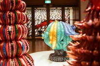 A vibrant art display in support of cultural heritage.