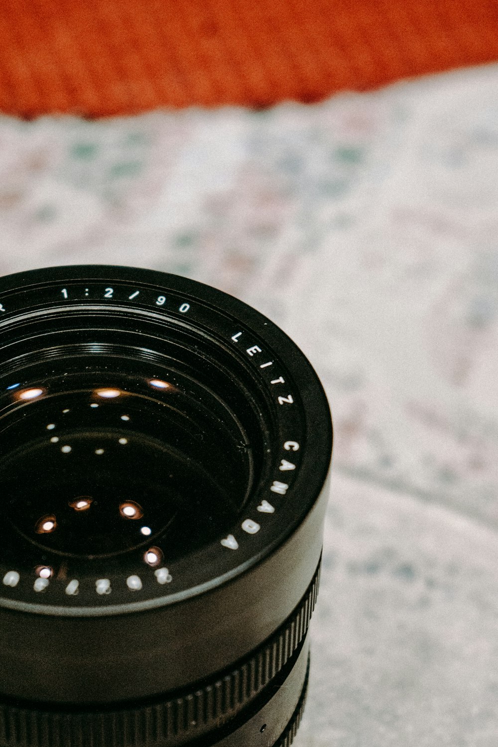 a camera lens sitting on top of a table