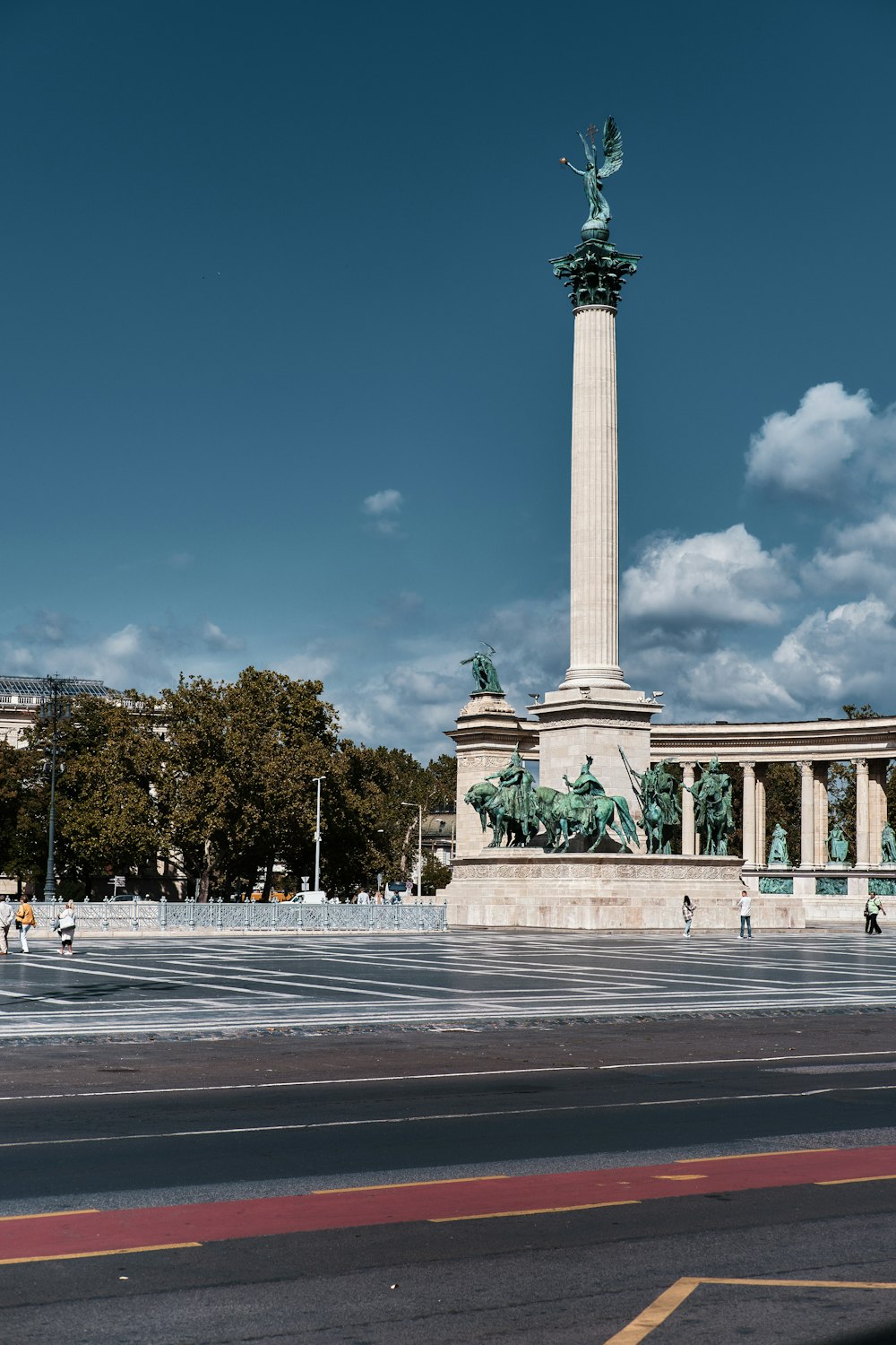 a large monument with a statue on top of it