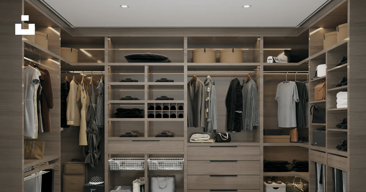 Un vestidor lleno de mucha ropa foto – Imagen de Imagen digital ...