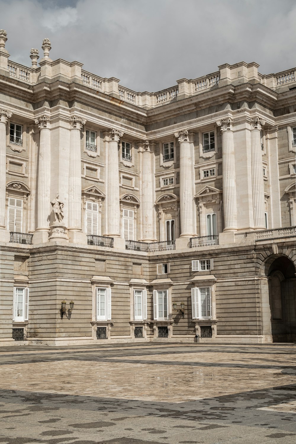 a large building with a clock on the front of it