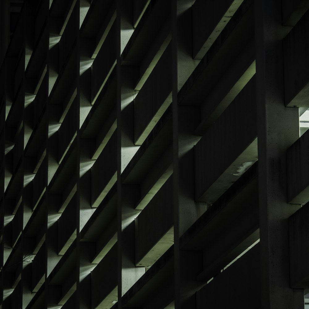 a black and white photo of a building