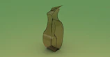 Organic-shaped decorative vase and planter created with advanced 3D printing techniques.
