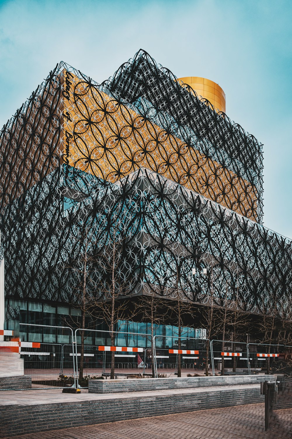 a very large building with a very large yellow dome