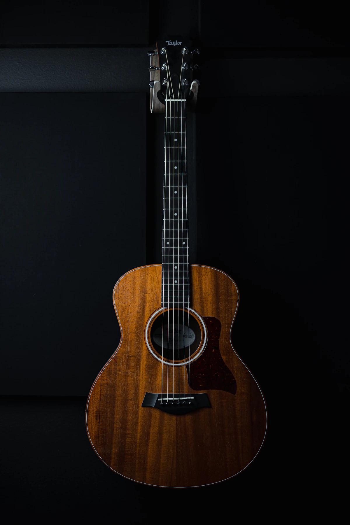 Close-up of an acoustic guitar