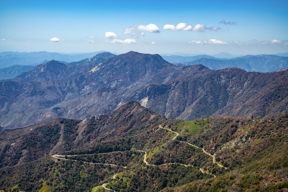 a view of the mountains from a high point of view