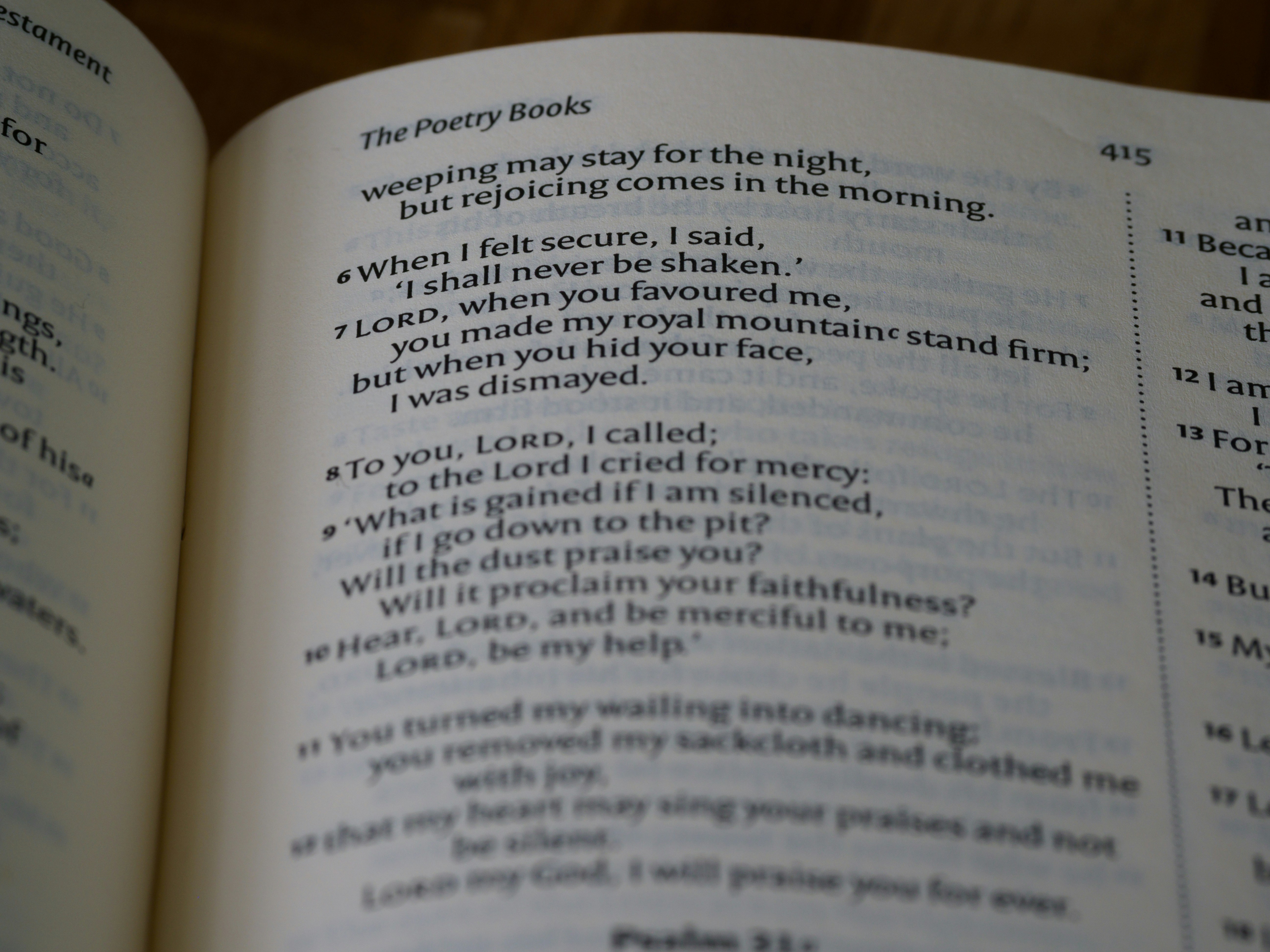 Un libro aperto con una poesia in esso