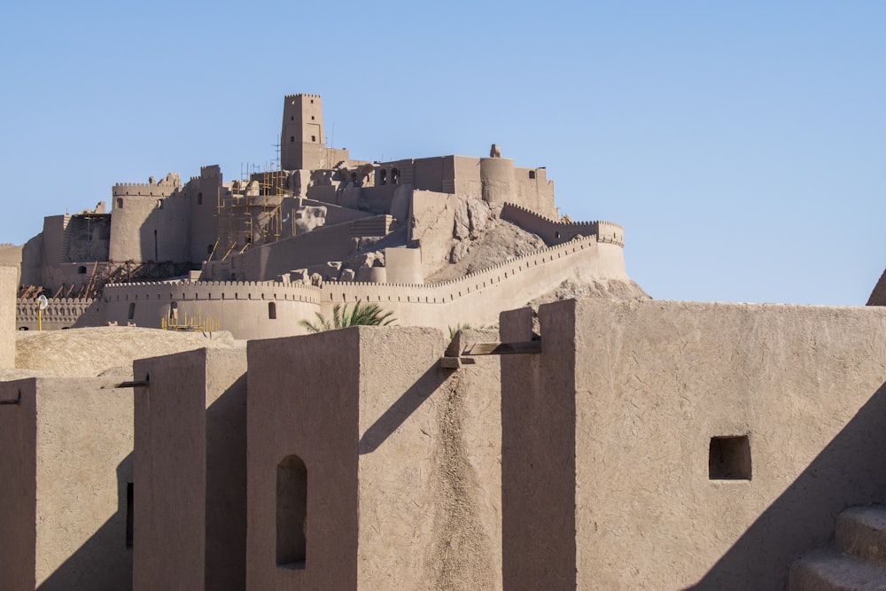 a large castle with a tower on top of it