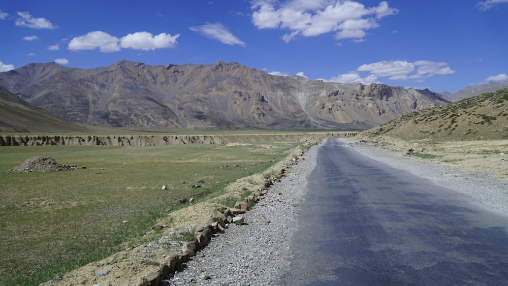 a road in the middle of a mountain range