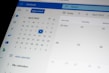 a computer screen with a calendar on it