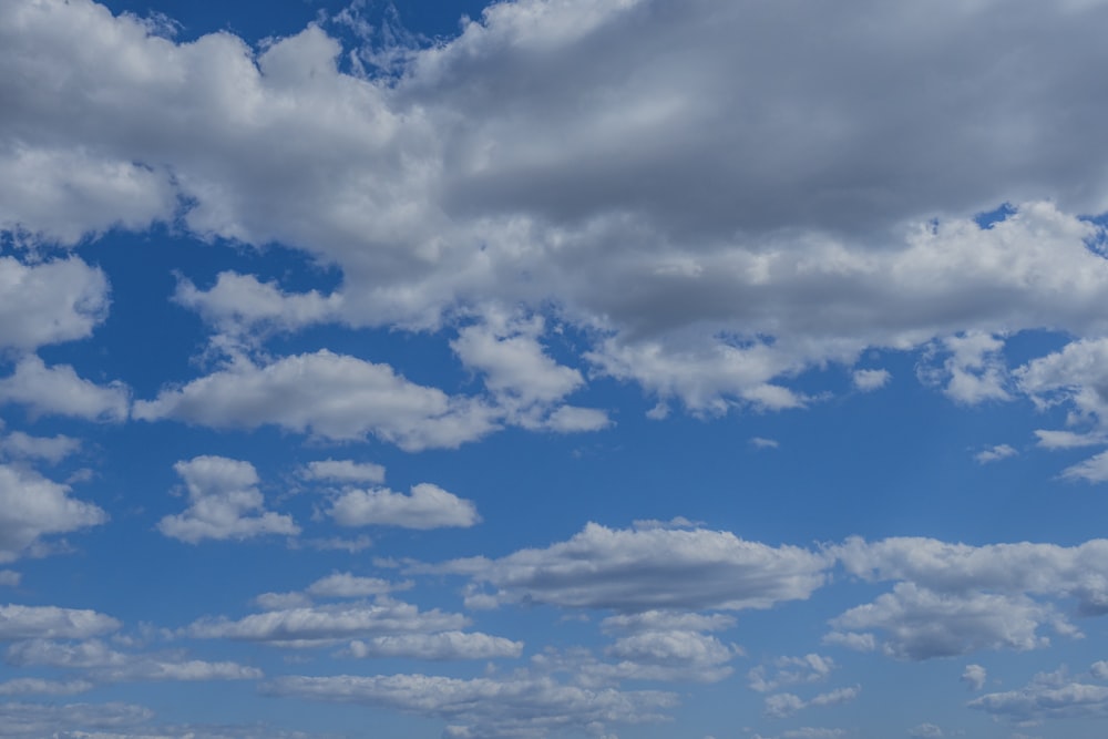 um grupo de pessoas em pé no topo de uma praia sob um céu azul nublado