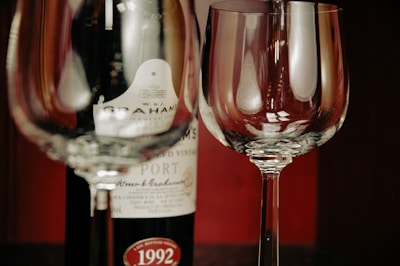Bottle of sweet dessert wine