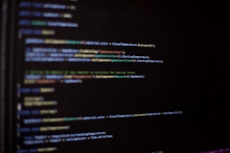 a computer screen with a bunch of text on it