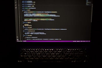 a computer screen with a dark background