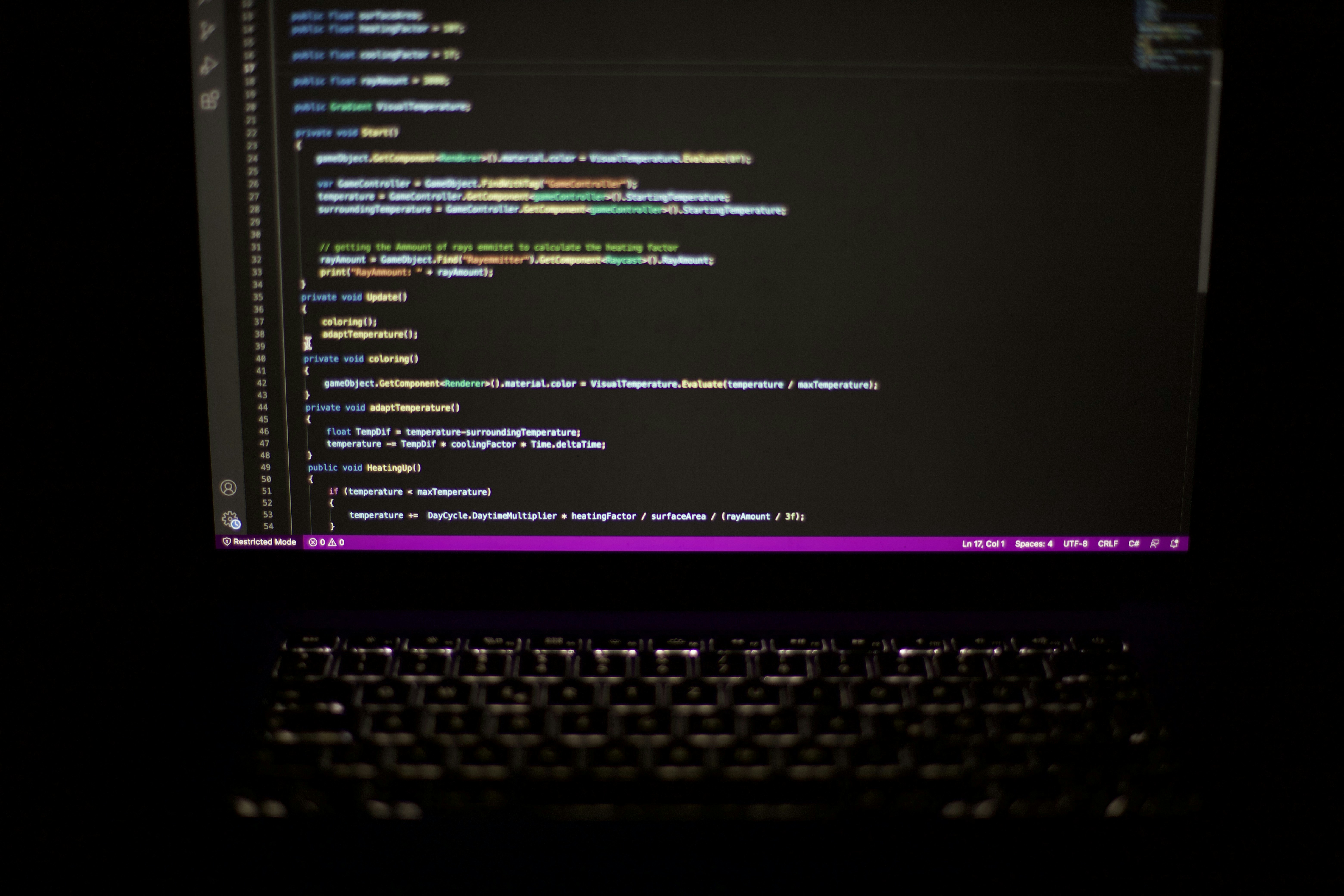 a computer screen with a dark background