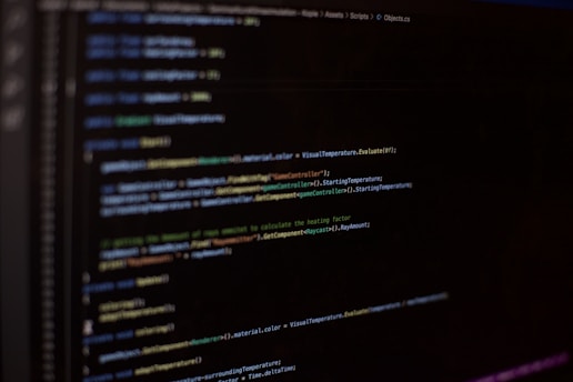 a computer screen with a bunch of text on it