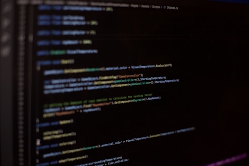 a computer screen with a bunch of text on it
