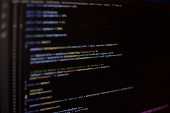 a computer screen with a bunch of text on it