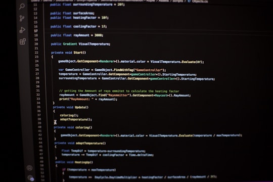 a computer screen with a bunch of lines on it