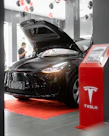 Tesla Model S side curtain airbag displayed on a clean white background