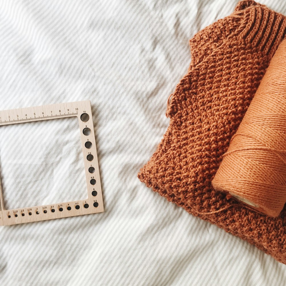 a gold ring on a blanket