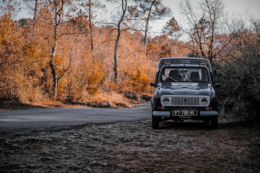 a car parked on the side of the road