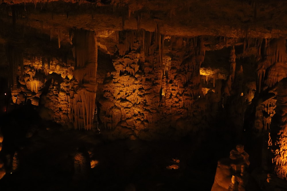 a cave filled with lots of cave like formations