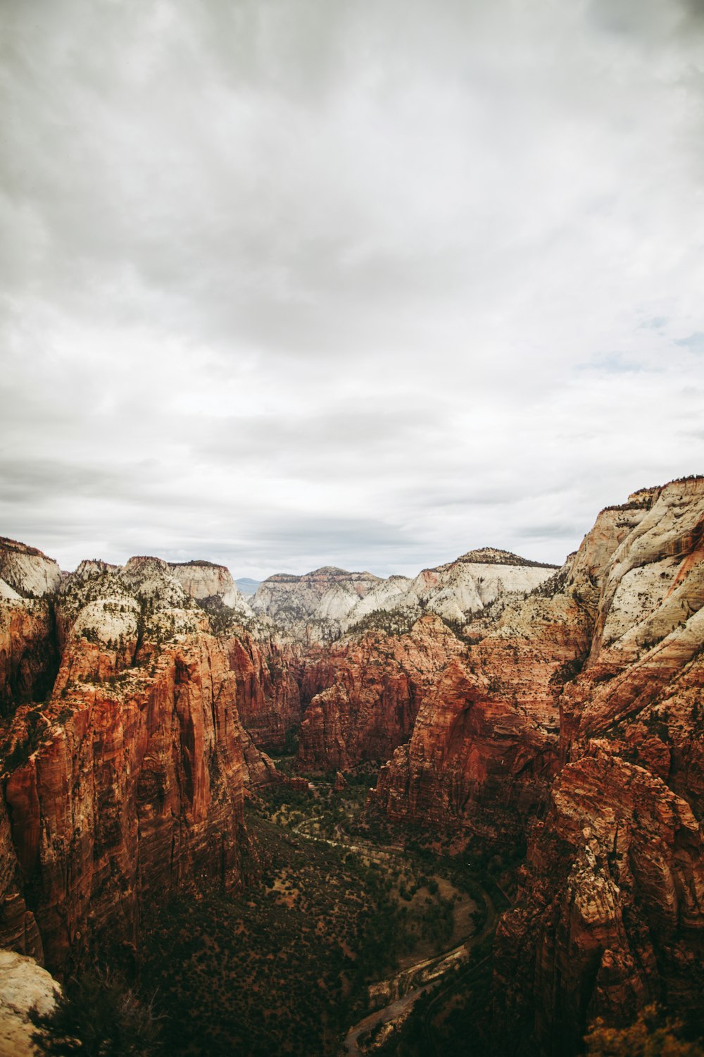 a view of a canyon from a high point of view