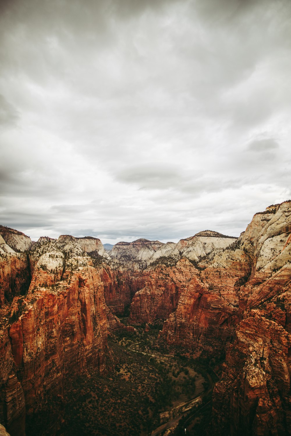 a view of a canyon from a high point of view