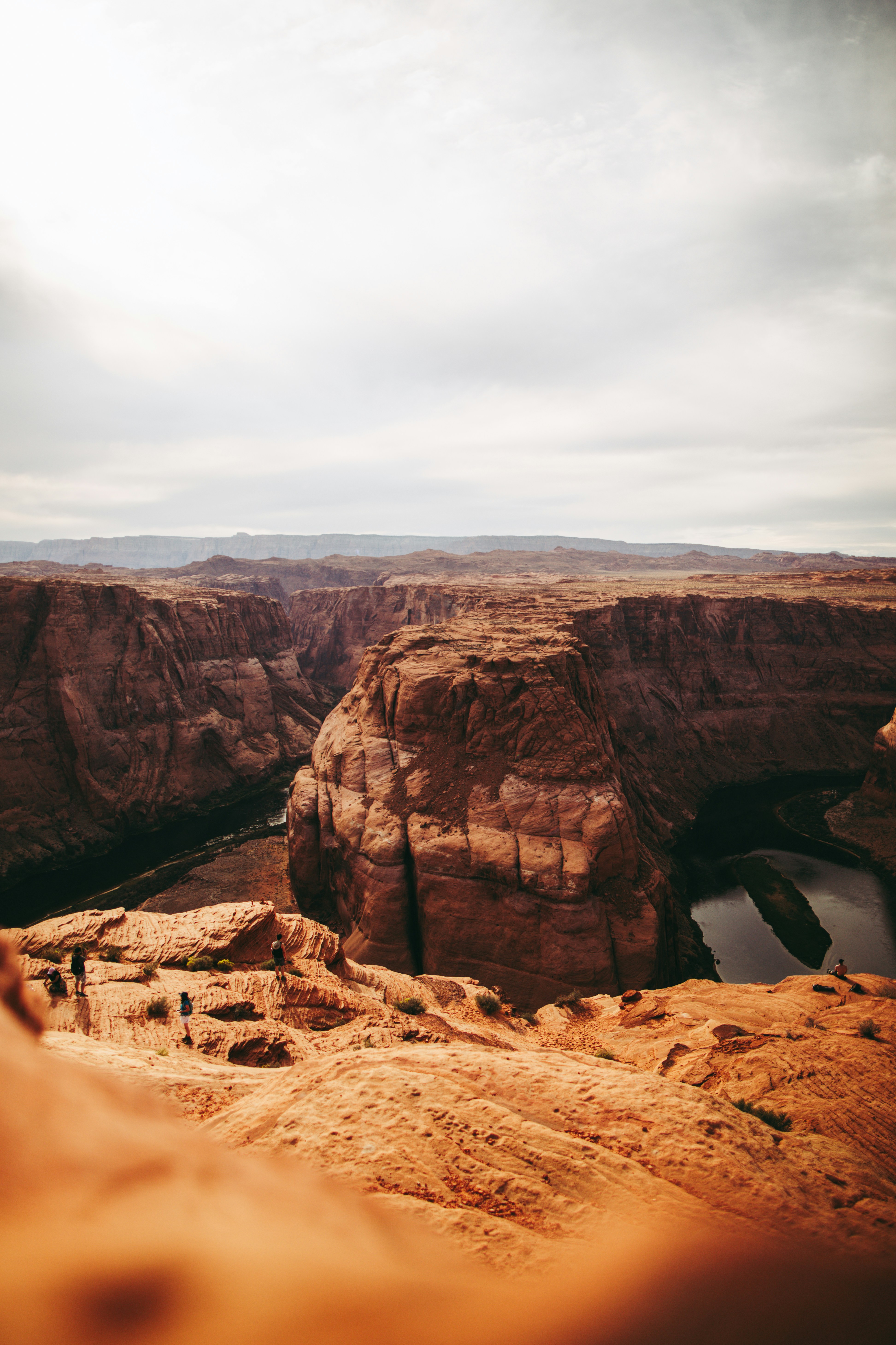 a view of a river in the middle of a desert