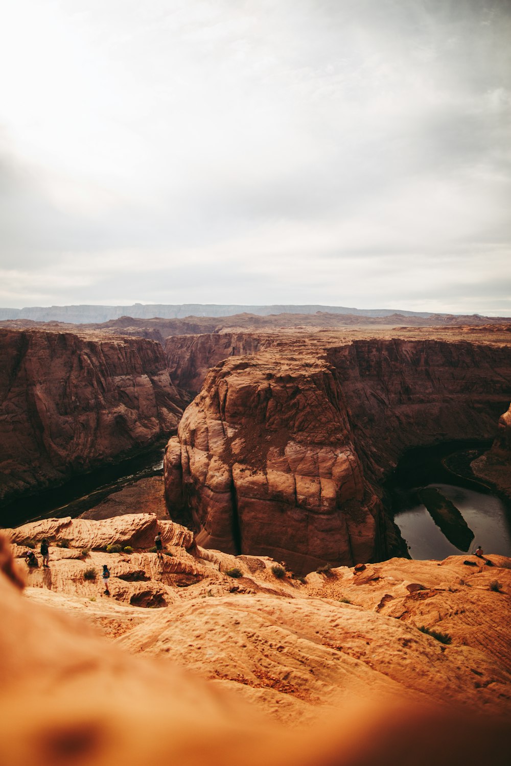 a view of a river in the middle of a desert