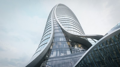 An impressive view of a newly built commercial building.