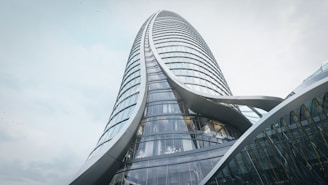 An impressive view of a newly built commercial building.