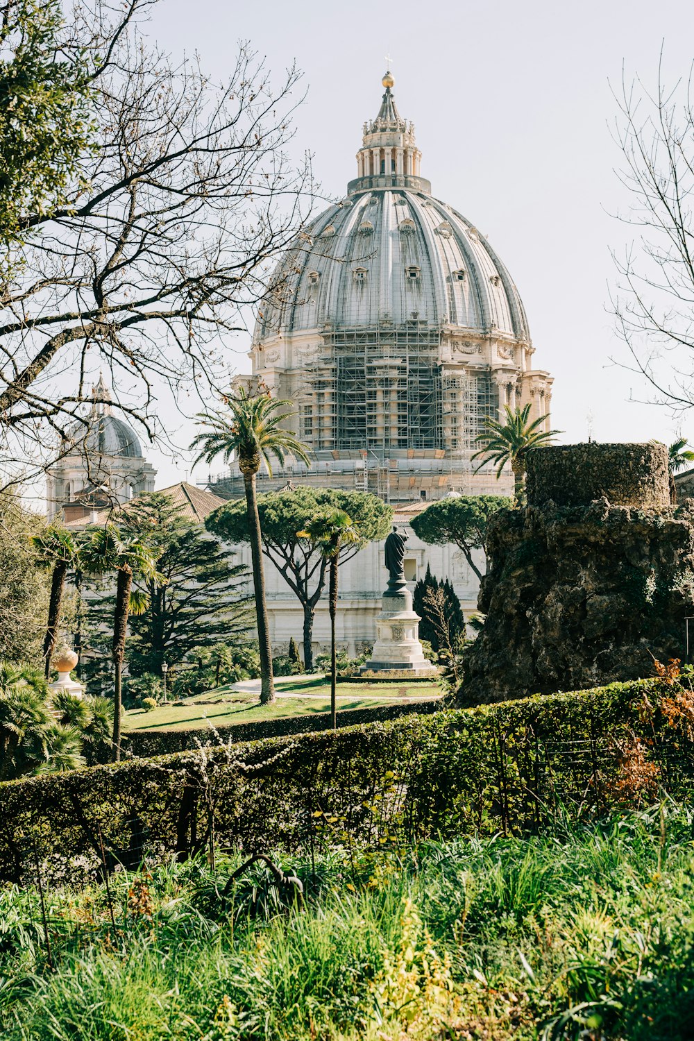 a building with a dome in the middle of a park