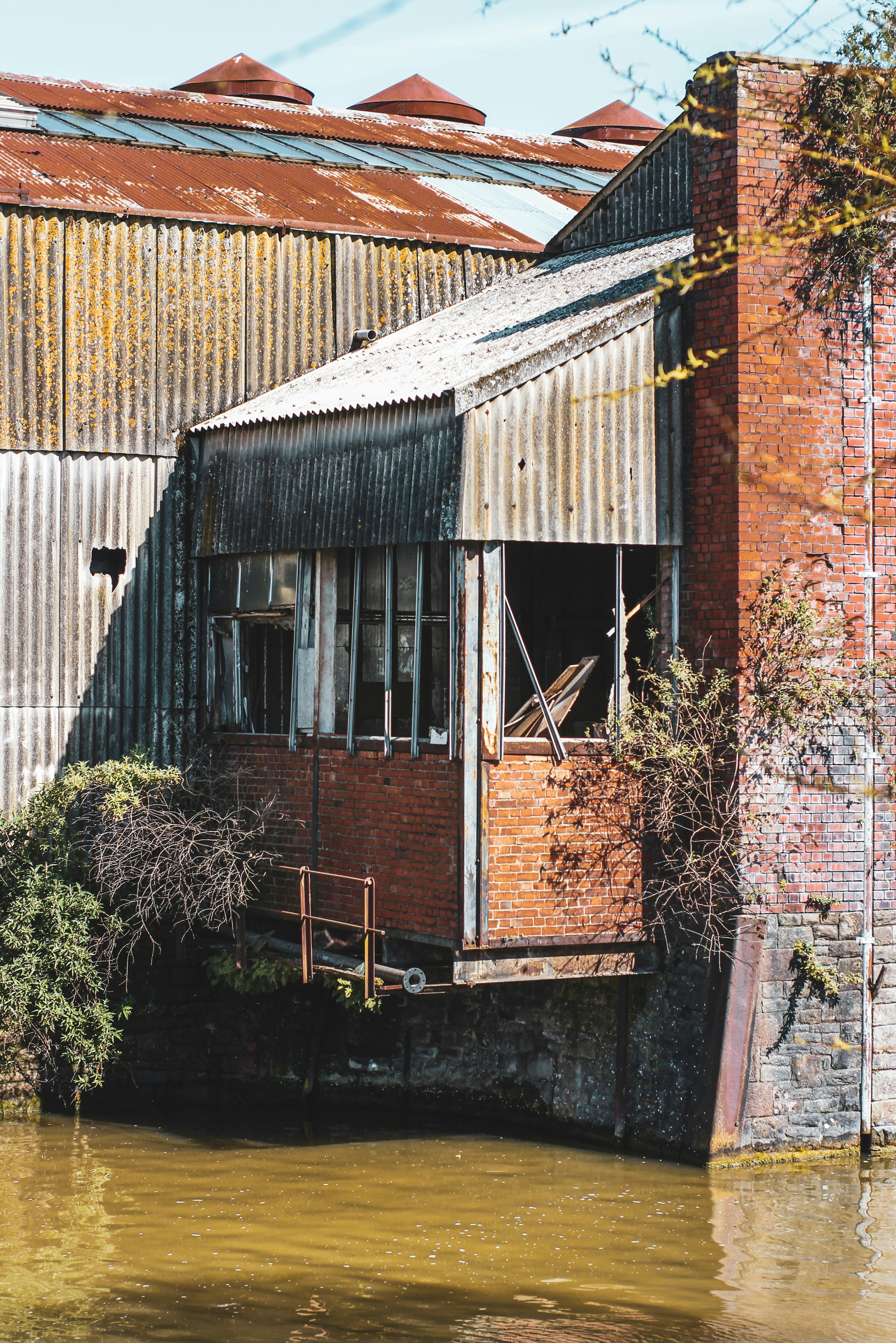 a building sitting on top of a body of water