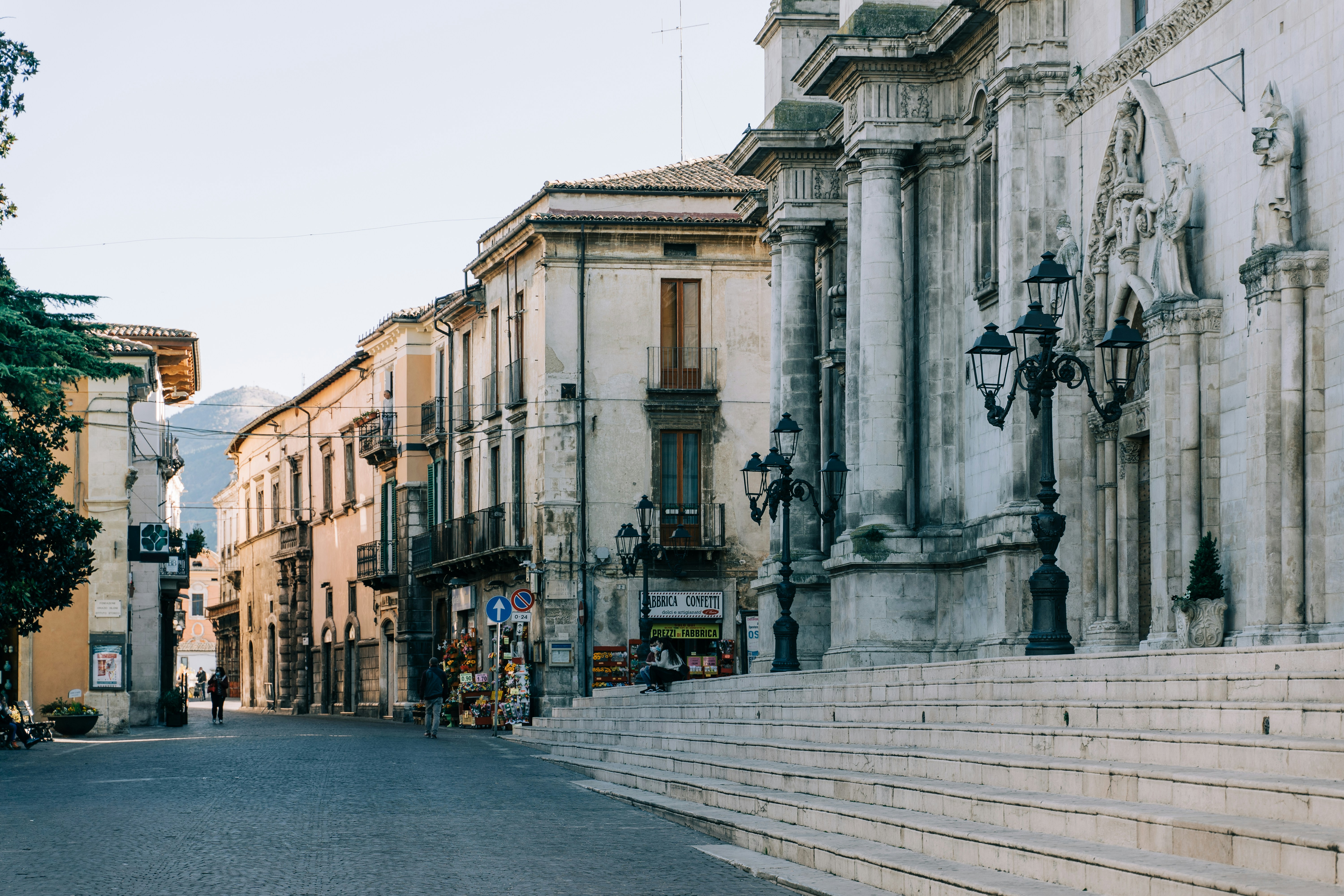 Main street in Sulmona, Italy