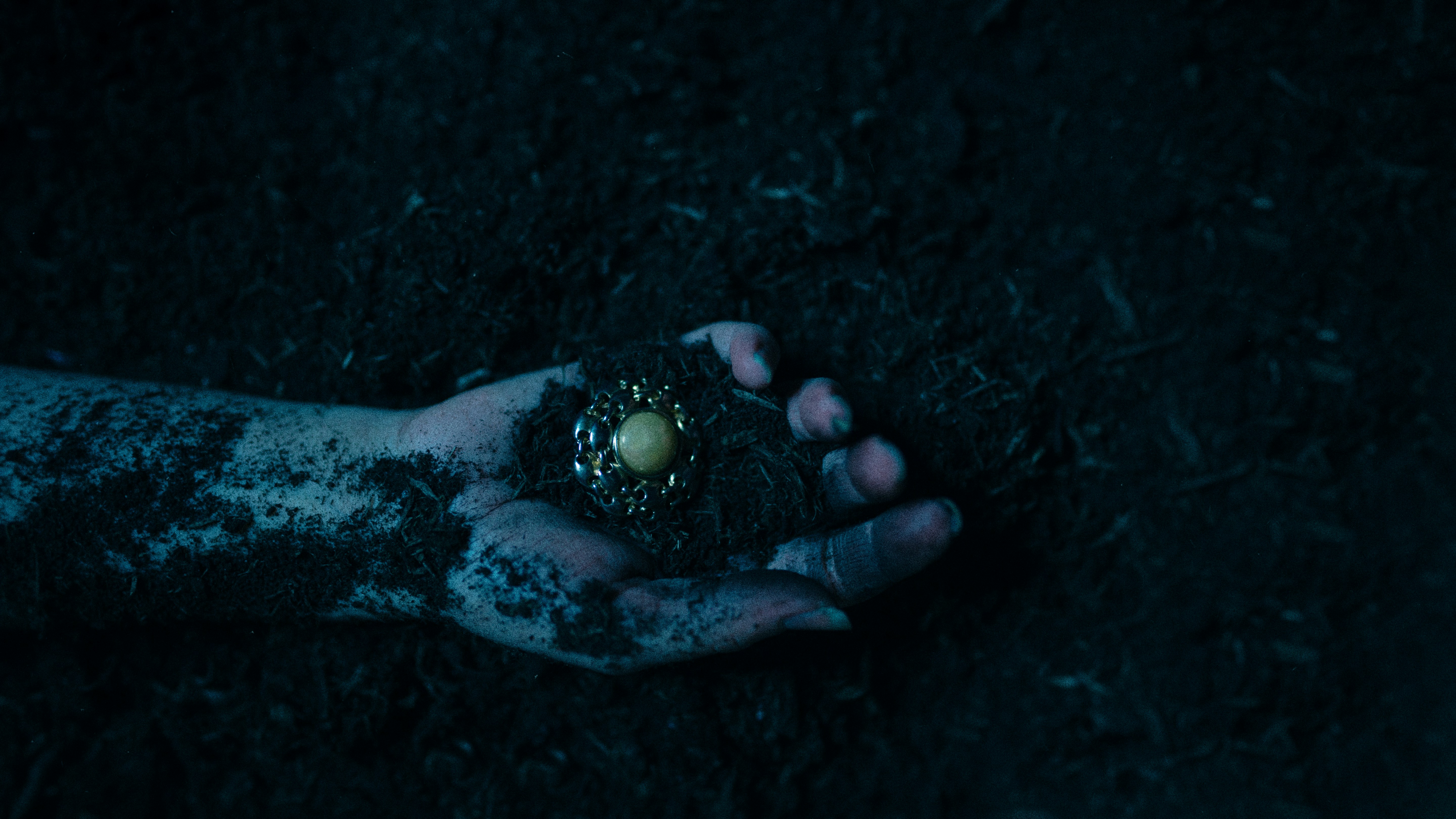 Dark cinematic horror scene