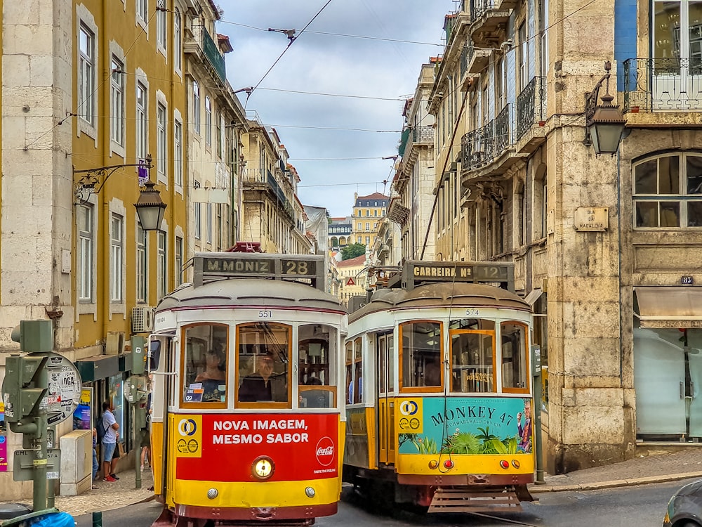 a bus on a city street